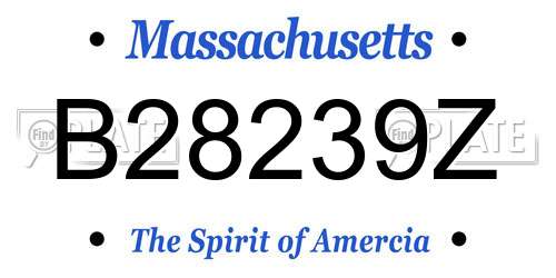 B28239Z Massachusetts License Plate