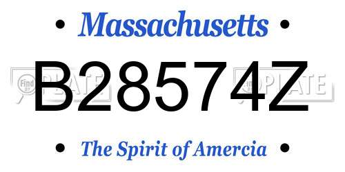 B28574Z Massachusetts License Plate