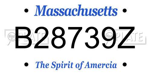 B28739Z Massachusetts License Plate