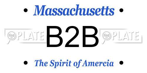 B2B Massachusetts License Plate