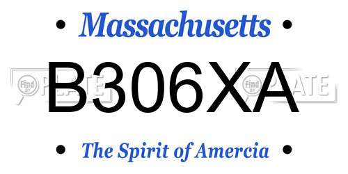 B306XA Massachusetts License Plate