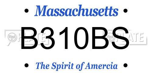 B310BS Massachusetts License Plate