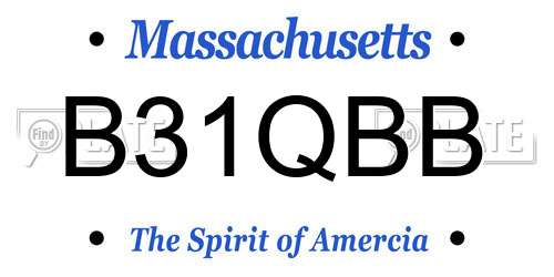 B31QBB Massachusetts License Plate