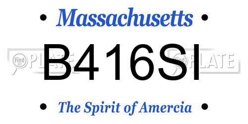 B416SI Massachusetts License Plate