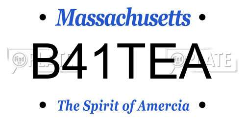 B41TEA Massachusetts License Plate
