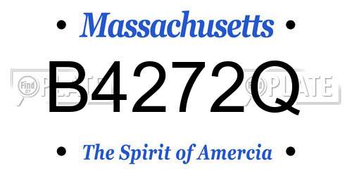 B4272Q Massachusetts License Plate