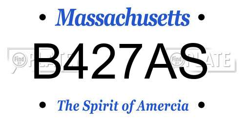 B427AS Massachusetts License Plate