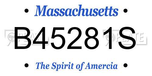 B45281S Massachusetts License Plate