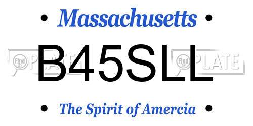 B45SLL Massachusetts License Plate
