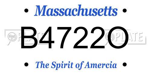 B4722O Massachusetts License Plate