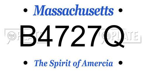 B4727Q Massachusetts License Plate