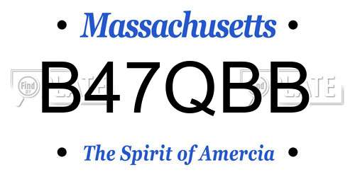 B47QBB Massachusetts License Plate
