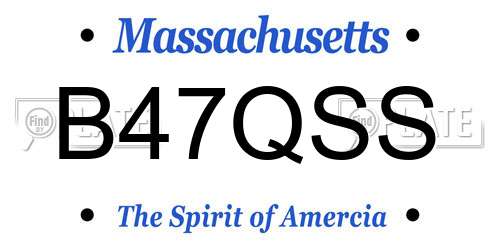 B47QSS Massachusetts License Plate