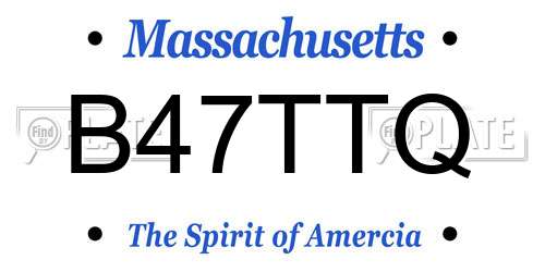 B47TTQ Massachusetts License Plate