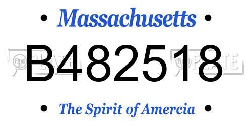 B482518 Massachusetts License Plate
