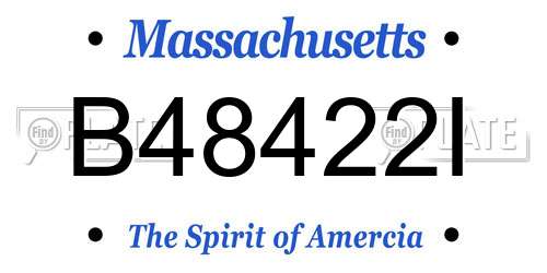 B48422I Massachusetts License Plate
