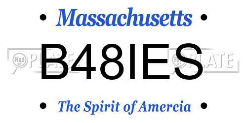 B48IES Massachusetts License Plate