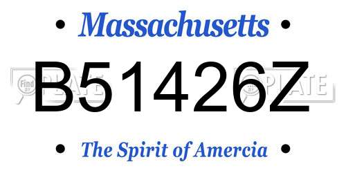B51426Z Massachusetts License Plate