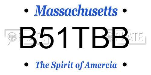 B51TBB Massachusetts License Plate