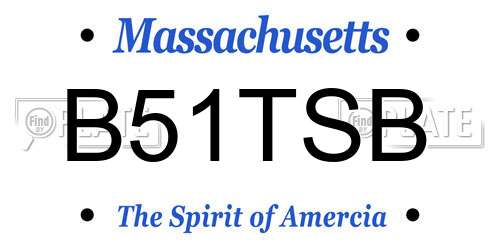 B51TSB Massachusetts License Plate