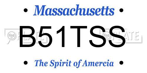 B51TSS Massachusetts License Plate