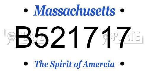 B521717 Massachusetts License Plate