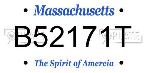 B52171T Massachusetts License Plate