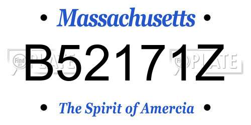 B52171Z Massachusetts License Plate