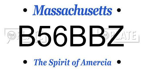 B56BBZ Massachusetts License Plate