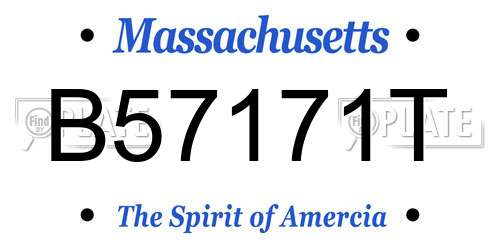 B57171T Massachusetts License Plate