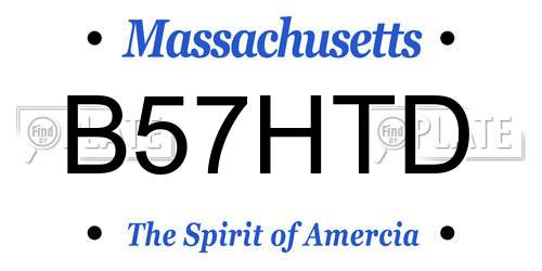 B57HTD Massachusetts License Plate