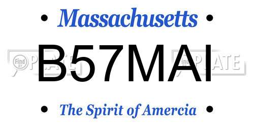 B57MAI Massachusetts License Plate