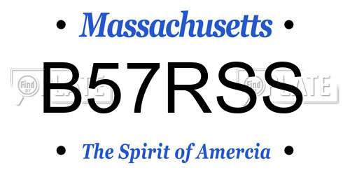 B57RSS Massachusetts License Plate