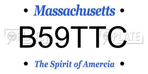 B59TTC Massachusetts License Plate