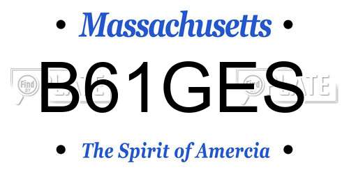 B61GES Massachusetts License Plate