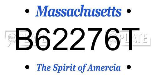 B62276T Massachusetts License Plate