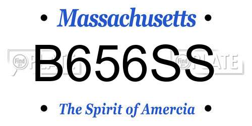 B656SS Massachusetts License Plate