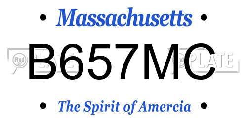 B657MC Massachusetts License Plate