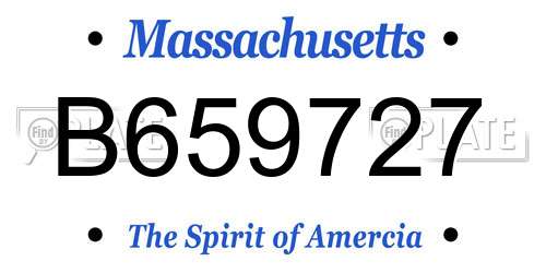 B659727 Massachusetts License Plate