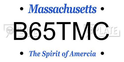B65TMC Massachusetts License Plate