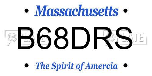 B68DRS Massachusetts License Plate