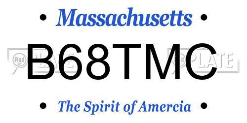 B68TMC Massachusetts License Plate