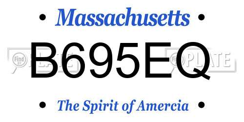 B695EQ Massachusetts License Plate