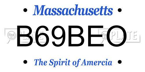 B69BEO Massachusetts License Plate