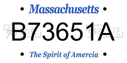 B73651A Massachusetts License Plate