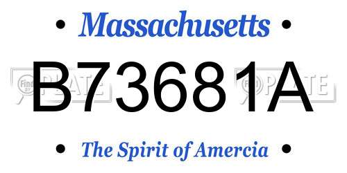 B73681A Massachusetts License Plate