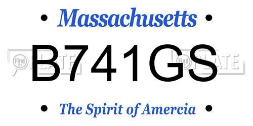B741GS Massachusetts License Plate