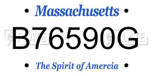 B76590G Massachusetts License Plate