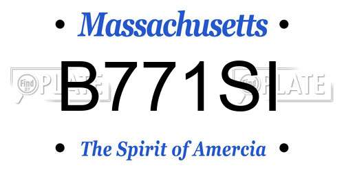 B771SI Massachusetts License Plate