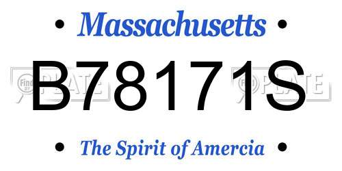 B78171S Massachusetts License Plate